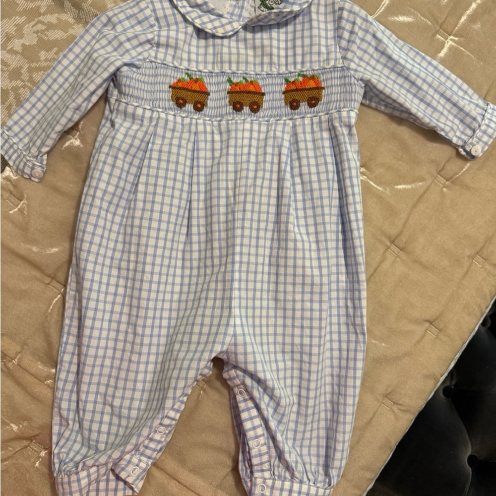 9mo Cecil & Lou Boy’s Smocked Fall Outfit
